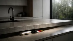 The simple kitchen island divider that hides counter clutter in plain sight