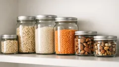 How to organise your kitchen using jars and packaging you already have